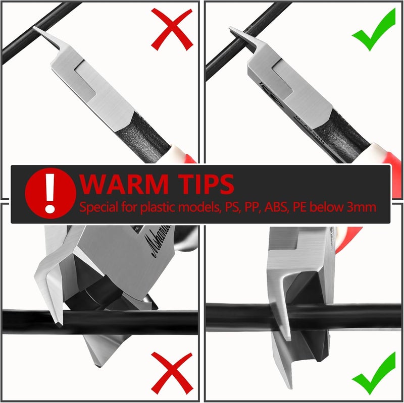 mshandto Model Nippers 4.8" Ultra Thin Single Blade Gundam Nippers, Sprue Cutter Hobby Nippers, Model Kit Nippers for Plastic Gunpla Model Building Professional Nipper Case & Mineral White Oil - Image 5